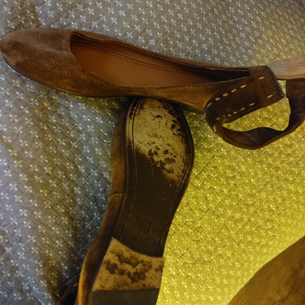 Frye Ankle Strap Flats